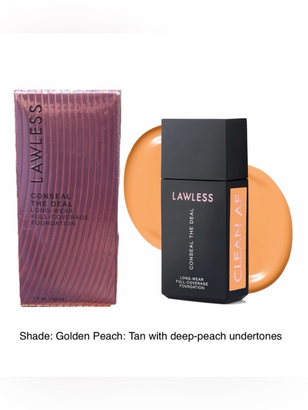 LAWLESS Full-Coverage Foundation — Golden Peach